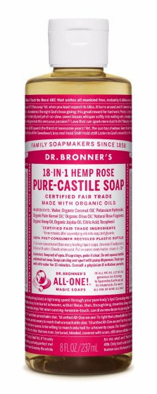 Dr Bronner Liquid Soap Rose
