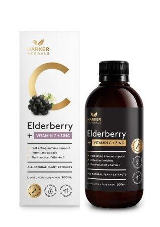 Harker Herbal Vitamin C + Zinc + Elderberry 200ml