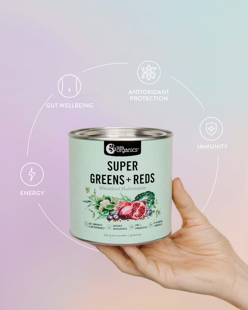 Nutra Organics Super Greens & Red Powder