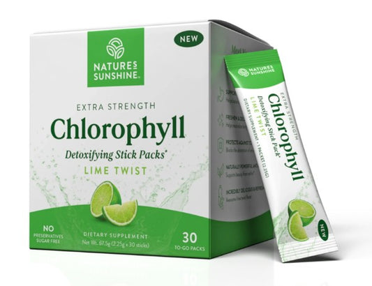 Natures Sunshine Chlorophyll Sticks - Lime twist 30pk