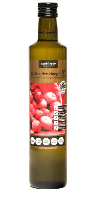 Waihi Bush Organics Apple Cider Vinegar 500ml