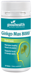 Good Health Ginkgo Max 8000 120s