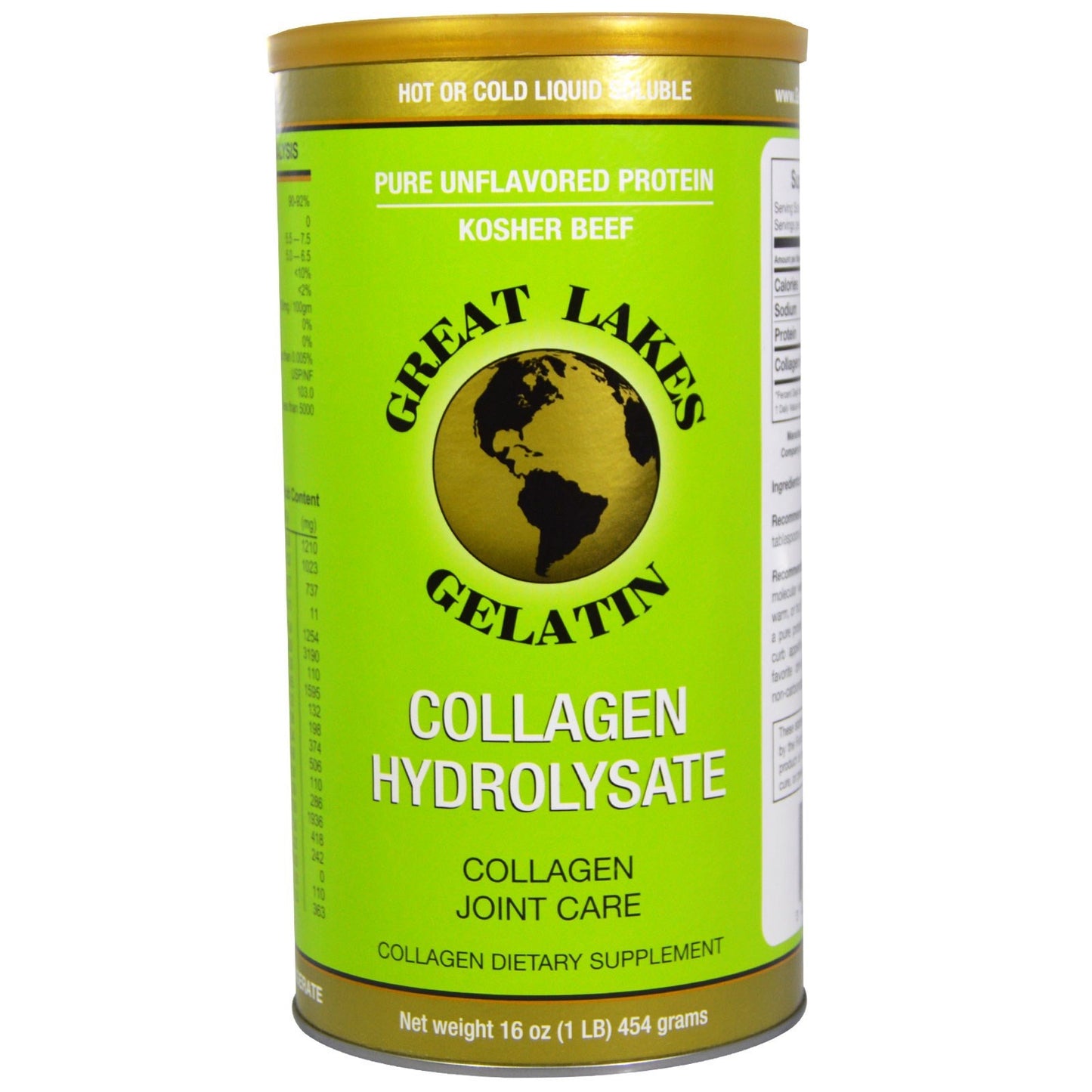Great Lakes Gelatin Collagen Hydrolysate Unflavoured 454gm
