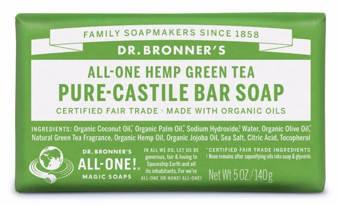 Dr Bronner Soap Bar Green Tea