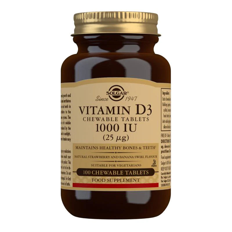 Solgar Vitamin D3 1000iu Chewables 100