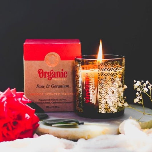 Organic Goodness Candle Rose + Geranium