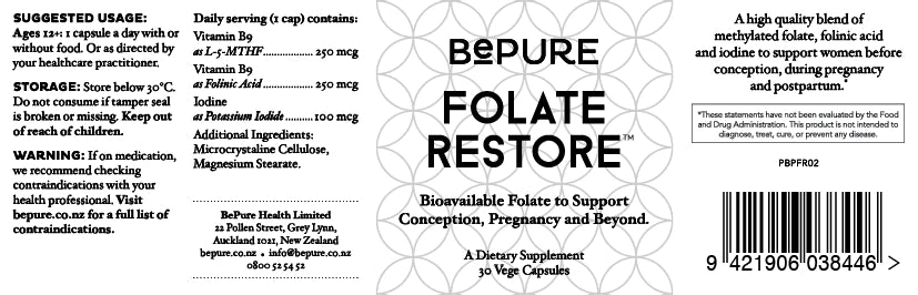 Be Pure Folate Restore 30s