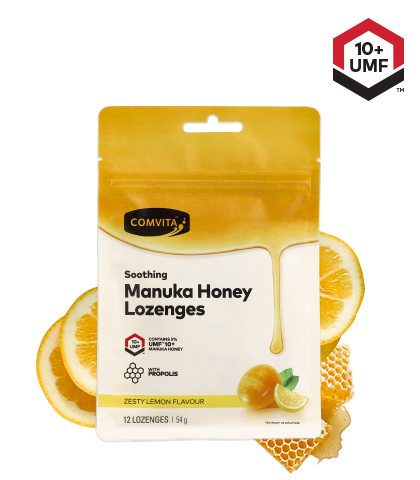 Comvita Manuka Honey Lozenge Zesty Lemon 12s