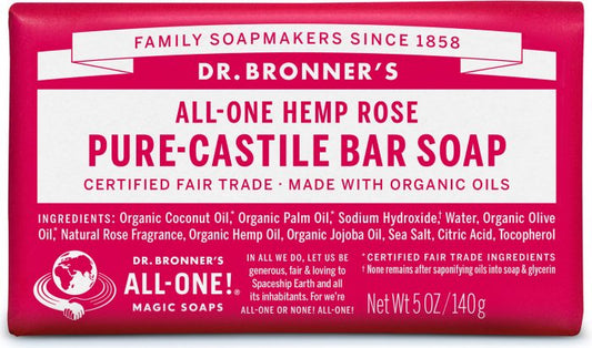 Dr Bronner Soap Bar Rose